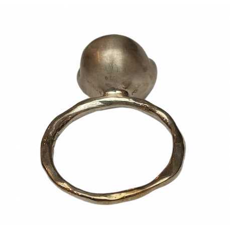 Bague big nénuphar argent intérieur or rose Yonka-2-S-SM-GP Rosa maria Jewellery bijoux online boutique strasbourg 