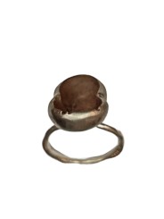 Bague big nénuphar argent intérieur or rose Yonka-2-S-SM-GP Rosa maria Jewellery bijoux online boutique strasbourg 