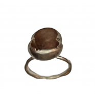 Bague big nénuphar argent intérieur or rose Yonka-2-S-SM-GP Rosa maria Jewellery bijoux online boutique strasbourg 