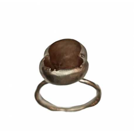 Bague big nénuphar argent intérieur or rose Yonka-2-S-SM-GP Rosa maria Jewellery bijoux online boutique strasbourg 