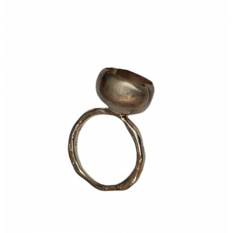 Bague big nénuphar argent intérieur or rose Yonka-2-S-SM-GP Rosa maria Jewellery bijoux online boutique strasbourg 