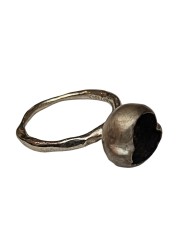 Bague petit nénuphar argent noir oxydé intérieur yonka 1 Rosa maria femme bijoux online boutique strasbourg france 