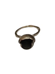 Bague petit nénuphar argent noir oxydé intérieur yonka 1 Rosa maria femme bijoux online boutique strasbourg france 