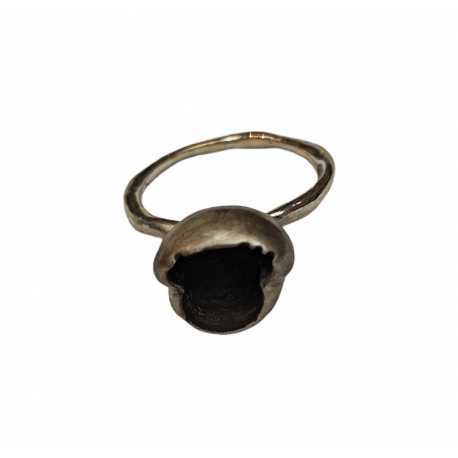 Bague petit nénuphar argent noir oxydé intérieur yonka 1 Rosa maria femme bijoux online boutique strasbourg france 