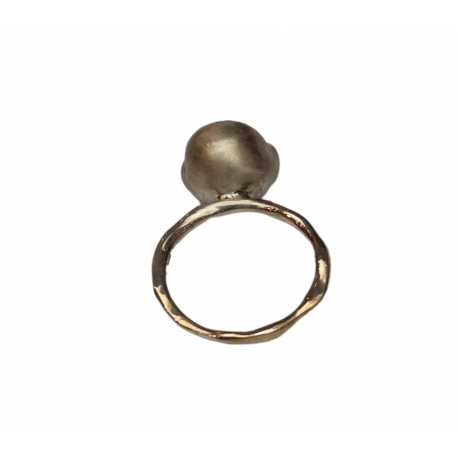 Bague petit nénuphar argent noir oxydé intérieur yonka 1 Rosa maria femme bijoux online boutique strasbourg france 