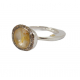 Bague Begum cadre quartz golden rutilé cerclé diamants cognac Rosa maria Jewellery femme ring strasbourg boutique online