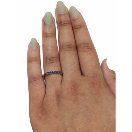 Bague_Sei_anneau_fin_argent_rangée_saphir_bleu_rosa maria_femme_ring_strasbourg_boutique_france_online