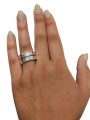 Bague Kurata anneau large argent rangée rubis rosa maria femme ring strasbourg boutique france online bijoux mixte