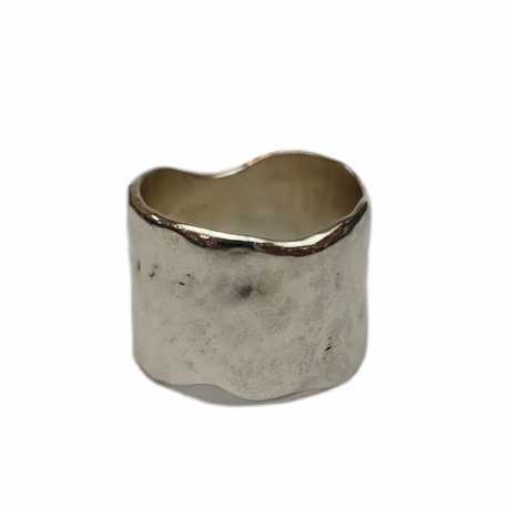 Bague Cao anneau large asy argent 1 diamant gris Rosamaria Jewellery femme ring strasbourg boutique france online mode
