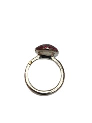 Bague Carrie cadre ovale pavé diamants gris cerclé 2 rangées rubis rosa maria femme bijoux strasbourg boutique online