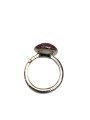 Bague Carrie cadre ovale pavé diamants gris cerclé 2 rangées rubis rosa maria femme bijoux strasbourg boutique online