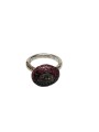 Bague Carrie cadre ovale pavé diamants gris cerclé 2 rangées rubis rosa maria femme bijoux strasbourg boutique online