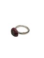 Bague Carrie cadre ovale pavé diamants gris cerclé 2 rangées rubis rosa maria femme bijoux strasbourg boutique online