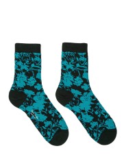 Chaussettes_floral_vert_turquoise_W1A 086D GF648 38_Paul Smith_femme_accessoire_mode_online_boutique_strasbourg_france