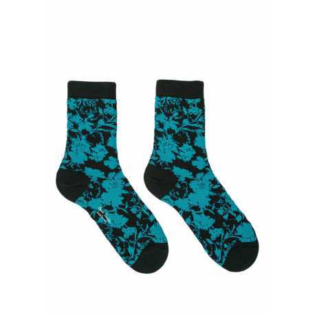 Chaussettes_floral_vert_turquoise_W1A 086D GF648 38_Paul Smith_femme_accessoire_mode_online_boutique_strasbourg_france