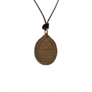 Collier Charms Shanti médaillon bronze Bouddha en prière 0086BR