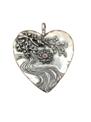 Pendentif_cœur_argent_floral_rubis_Am loving Awareness_0136SS_catherine michiels_strasbourg_francce_boutique_shop_online