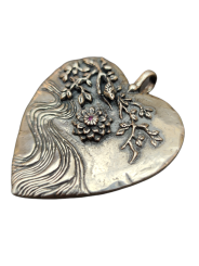 Pendentif_cœur_argent_floral_rubis_Am loving Awareness_0136SS_catherine michiels_strasbourg_francce_boutique_shop_online