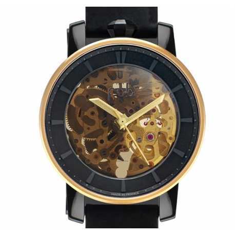 Montre_automatique_Rehab_s r360 02_gold_cuir_suède_Fob_paris_bijoux_mixte_mode_shop_online_boutique_strasbourg_france