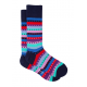 Chaussettes rayures navy rose rouge M1A 380KV HF671 47