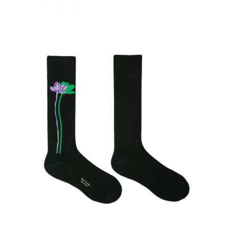 chaussettes_longue_verte_fleurs_tige_M1A 800MO_J415 38_Paul_smith_homme_vêtement_mode_online_boutique_strasbourg_France 