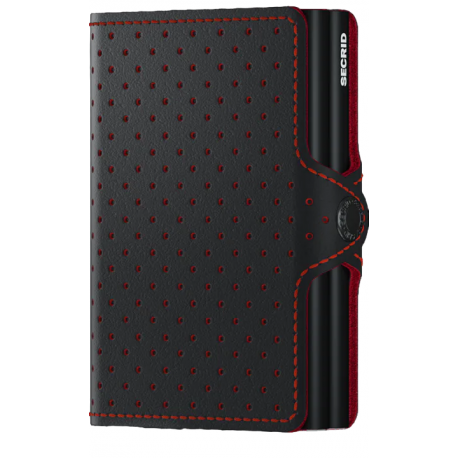 Twinwallet perforated black red_secrid_strasbourg_boutique_online_store