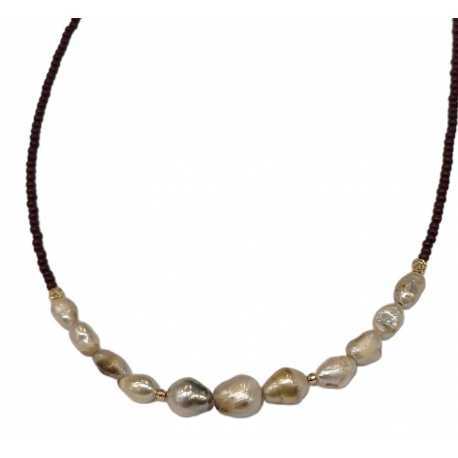 Ras du cou_perles Tahiti_perles céramique japonaise_Malika_FW2222_catherine michiels_femme_strasbourg_bijoux