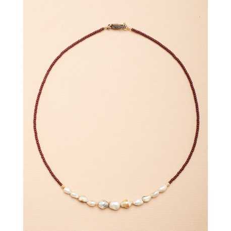 Ras du cou_perles Tahiti_perles céramique japonaise_Malika_FW2222_catherine michiels_femme_strasbourg_bijoux