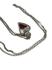 Pendentif grand coeur grenat oiseau diamants gris Pe Fairouza St Dia Grt Rosamaria Jewellery bijoux créateur strasbourg