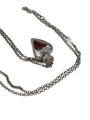 Pendentif grand coeur grenat oiseau diamants gris Pe Fairouza St Dia Grt Rosamaria Jewellery bijoux créateur strasbourg