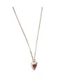 Pendentif grand coeur grenat oiseau diamants gris Pe Fairouza St Dia Grt Rosamaria Jewellery bijoux créateur strasbourg