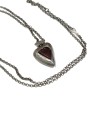 Pendentif grand coeur grenat oiseau diamants gris Pe Fairouza St Dia Grt Rosamaria Jewellery bijoux créateur strasbourg