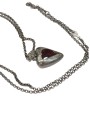 Pendentif grand coeur grenat oiseau diamants gris Pe Fairouza St Dia Grt Rosamaria Jewellery bijoux créateur strasbourg