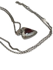 Pendentif grand coeur grenat oiseau diamants gris Pe Fairouza St Dia Grt Rosamaria Jewellery bijoux créateur strasbourg
