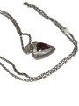 Pendentif grand coeur grenat oiseau diamants gris Pe Fairouza St Dia Grt Rosamaria Jewellery bijoux créateur strasbourg
