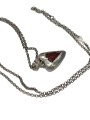 Pendentif grand coeur grenat oiseau diamants gris Pe Fairouza St Dia Grt Rosamaria Jewellery bijoux créateur strasbourg