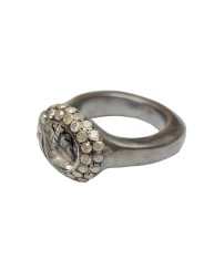 Bague quartz rutilé 2 rangs diamants blancs argent oxydé Carrie St Dia Iw 2r Blk Rosa Maria Jewellery Bijoux Strasbourg