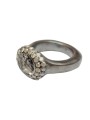 Bague quartz rutilé 2 rangs diamants blancs argent oxydé Carrie St Dia Iw 2r Blk Rosa Maria Jewellery Bijoux Strasbourg