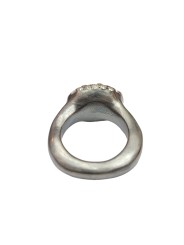 Bague quartz rutilé 2 rangs diamants blancs argent oxydé Carrie St Dia Iw 2r Blk Rosa Maria Jewellery Bijoux Strasbourg