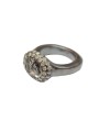 Bague quartz rutilé 2 rangs diamants blancs argent oxydé Carrie St Dia Iw 2r Blk Rosa Maria Jewellery Bijoux Strasbourg