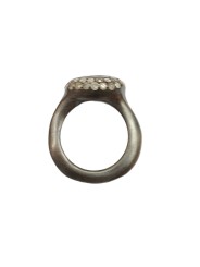 Bague quartz rutilé 2 rangs diamants blancs argent oxydé Carrie St Dia Iw 2r Blk Rosa Maria Jewellery Bijoux Strasbourg