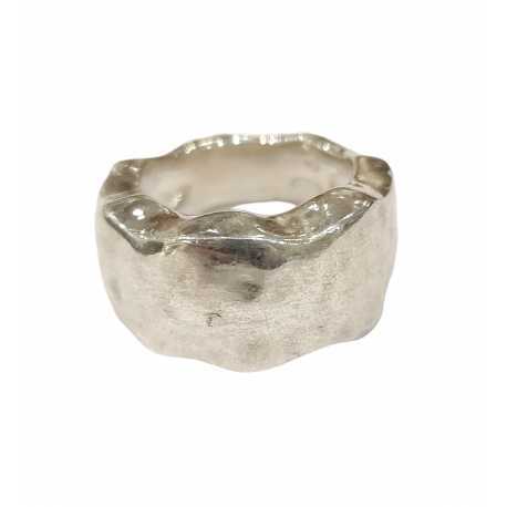 Bague plate épaisse argent CA01 Bis Rosa Maria Jewellery Bijoux Créateur Strasbourg Boutique Online Mode Mixte 