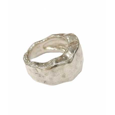 Bague plate épaisse argent CA01 Bis Rosa Maria Jewellery Bijoux Créateur Strasbourg Boutique Online Mode Mixte 