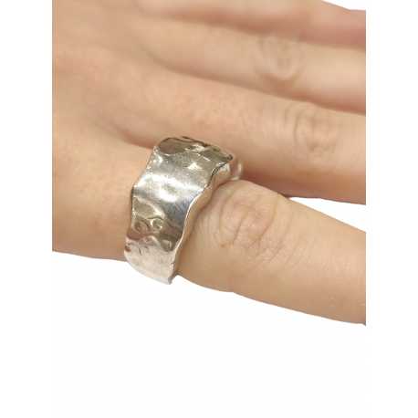 Bague plate épaisse argent CA01 Bis Rosa Maria Jewellery Bijoux Créateur Strasbourg Boutique Online Mode Mixte 