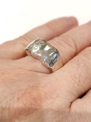 Bague plate épaisse argent CA01 Bis Rosa Maria Jewellery Bijoux Créateur Strasbourg Boutique Online Mode Mixte 