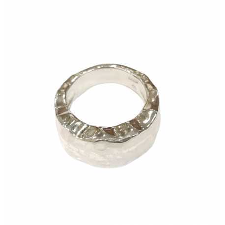 Bague plate épaisse argent CA01 Bis Rosa Maria Jewellery Bijoux Créateur Strasbourg Boutique Online Mode Mixte 