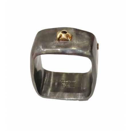 Anneau plaque oxydée Juda croix malte 1 diamant noir St Div 14 3B Gy Dix Blk rosa maria bijoux strasbourg boutique online