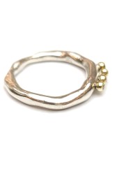 Bague Poline 4x4 perles de Diamants cognac 4-4 S Cu Dix co Rosa Maria Jewellery bijoux strasbourg boutique online mixte
