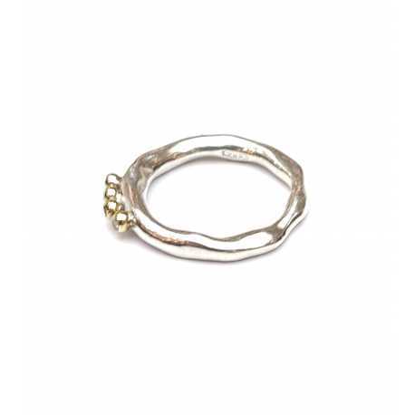 Bague Poline 4x4 perles de Diamants cognac 4-4 S Cu Dix co Rosa Maria Jewellery bijoux strasbourg boutique online mixte