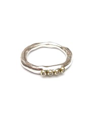 Bague Poline 4x4 perles de Diamants cognac 4-4 S Cu Dix co Rosa Maria Jewellery bijoux strasbourg boutique online mixte